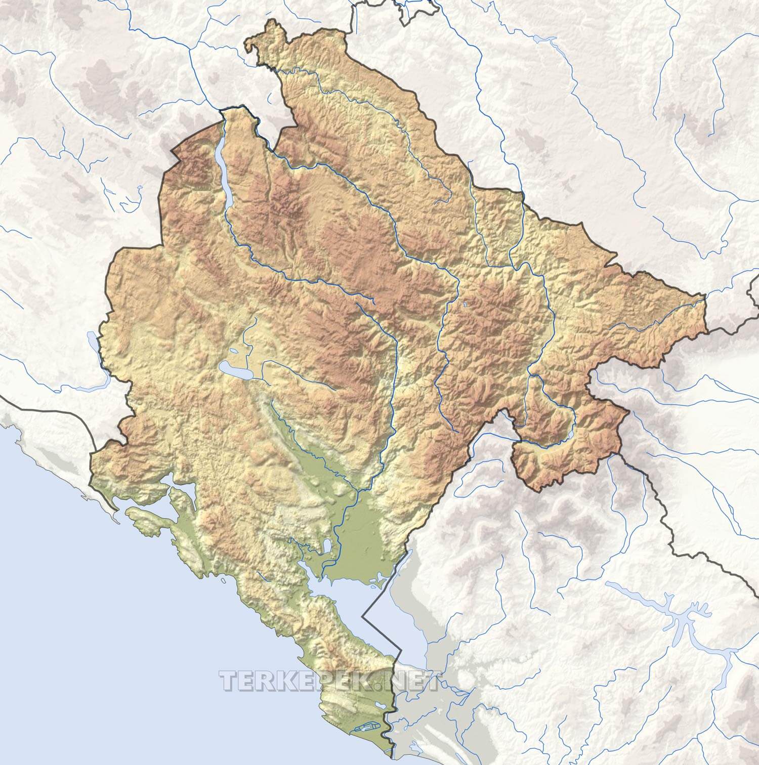 Montenegro Terkepek