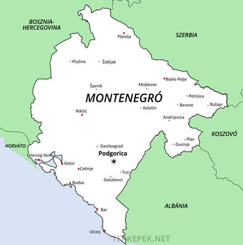 Montenegró városai